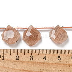 Natürliche Pfirsichmondstein Perlen Stränge&nbsp;G-P544-C05-01