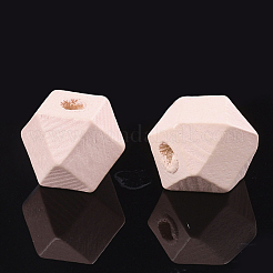 Perles de bois naturel peintes&nbsp;WOOD-S049-03A-09