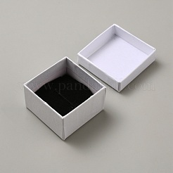 Scatole quadrate per riporre orecchini di carta&nbsp;CON-WH0099-36B