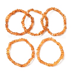 Stretcharmbänder aus natürlichem Bernstein für Damen und Herren&nbsp;BJEW-D462-03