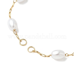 Ovale ABS-Imitationsperlenketten zur Armbandherstellung&nbsp;AJEW-JB01354