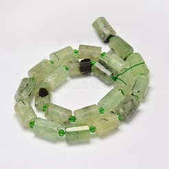 Facettiert Spalte natürlichen prehnite Perlenstränge&nbsp;G-M297-18