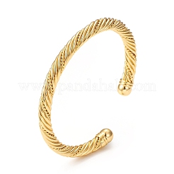 Bracelets de manchette en laiton de placage de rack&nbsp;BJEW-E071-08G