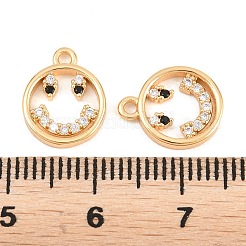 Breloques en laiton avec zircone cubique de micro pave&nbsp;KK-A298-09G