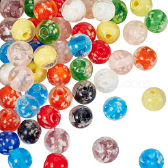 50 Stück handgefertigte leuchtende Bunte Malerei-Perlen&nbsp;LAMP-TA0002-11