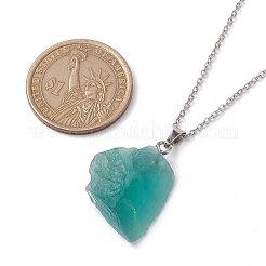 Colliers à pendentif en fluorite naturelle brute brute&nbsp;NJEW-JN04637-03