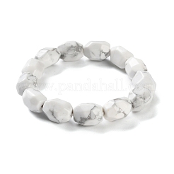 Stretch-Armbänder aus natürlichen Howlith-Perlen für Frauen und Männer&nbsp;BJEW-C081-09