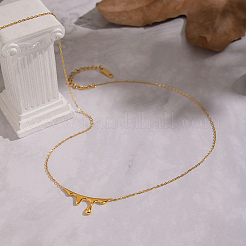Collares colgantes minimalistas de acero inoxidable 304 con forma de lava para mujer&nbsp;EJ9264-1