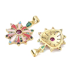 Pendentifs en laiton avec zircon cubique micro pavé&nbsp;CU-CBA83A6-04G-02