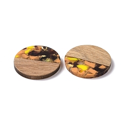 Pendenti in resina trasparente e legno di noce&nbsp;RESI-N025-045