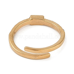 Ionenplattierender (IP) 304 Edelstahl-Manschettenring mit Strassen&nbsp;RJEW-D083-09G-01
