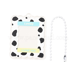 Porte-clés en acrylique avec pochette photocard&nbsp;DIY-A024-04B