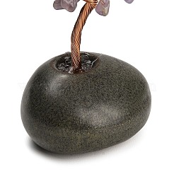 Decorazioni a forma di albero della vita con schegge di pietre preziose naturali&nbsp;GG-CBACC2B-01D