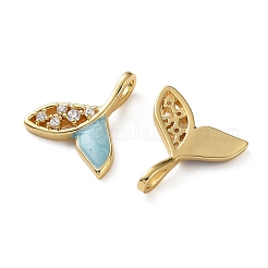 Pendenti in zirconi cubici trasparenti in micro pavè di ottone&nbsp;KK-D221-24G