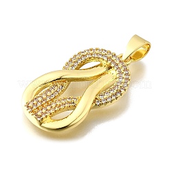 Pendentifs avec zircon cubiques à micro-pavés en laiton&nbsp;KK-Z104-10G