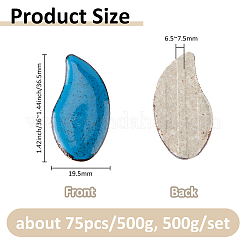 500 g handgefertigte Porzellan-Cabochons&nbsp;PORC-FH0001-15
