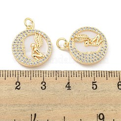 Pendentifs en laiton zircon cubique transparent&nbsp;KK-L211-018G-01