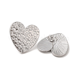 Pendientes de botón de acero inoxidable 304 antideslustre para mujer&nbsp;EJEW-L272-029P-02