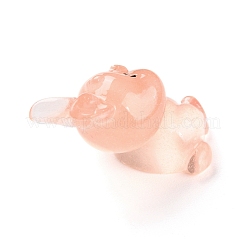 Ornamento di coniglio in resina luminosa&nbsp;DJEW-R011-02B