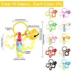 10 pendentif décoratif en acrylique en forme d'étoile&nbsp;AJEW-SP0003-35