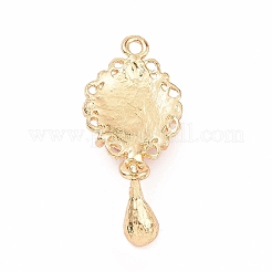 Anhänger aus ovalem Harz mit Kamee-Legierung&nbsp;ENAM-M055-38G-01