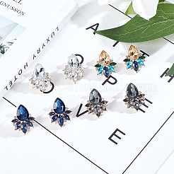 4 paio di orecchini a goccia con strass in 4 colori&nbsp;EJEW-AN0002-28