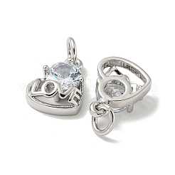 Colgante micropavé cubic zirconia de latón&nbsp;KK-K378-02P
