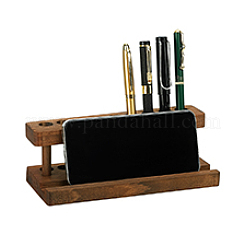 Support de rangement pour stylos en bois&nbsp;ODIS-WH0038-241A-1