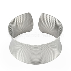 Weit geöffnete Armreifen aus Edelstahl 304 für Damen&nbsp;BJEW-K230-03A-P