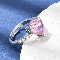 Manschettenringe aus Messing mit Zirkonia-Pavé&nbsp;CU-CBA5C10-20P