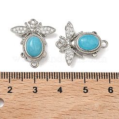 Messingmikropavé mit klaren Zirkonia-Kastenverschlüssen&nbsp;KK-C075-43A-P