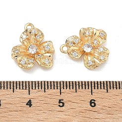 Pendenti in zirconi cubici trasparenti in micro pavè di ottone&nbsp;KK-T080-19B-G