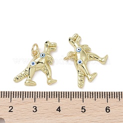 Echte 18 Karat vergoldete Messing Micro Pave Zirkonia Anhänger&nbsp;KK-L209-063G-01