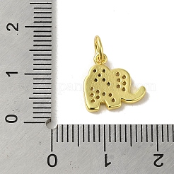 Pendentifs en laiton doré pavés de zirconiums cubiques&nbsp;KK-M283-02E-01