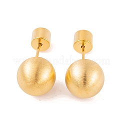 Falsi tappi per orecchie in ottone da trafila a sfera rotonda per donna&nbsp;LS-EJEW-G391-24D-G