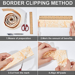 1 Stück 3D-Fußleiste mit Blumenmuster aus XPE&nbsp;DIY-CP0011-39C