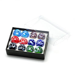 Handgefertigte Murano Breitbandfingerringe&nbsp;RJEW-T002-01-B