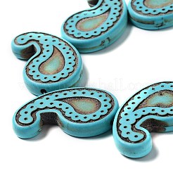 Brins de perles synthétiques teintes en turquoise&nbsp;G-A218-01B