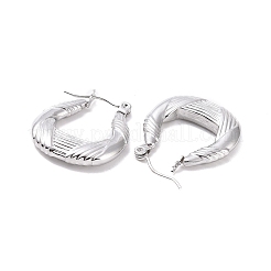 Orecchini a cerchio in acciaio inossidabile 304 anti-ossidazione per donna&nbsp;LS-EJEW-F287-10P