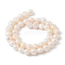 Fili di perle di perle d'acqua dolce coltivate naturali&nbsp;PEAR-P064-19K-04B
