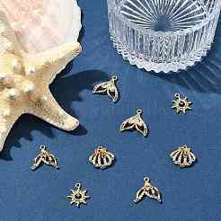 8 Stk. 4 Stile Messing Micro Pave Zirkonia Anhänger&nbsp;KK-FS0001-96