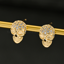 Halloween Messing Totenkopf Ohrstecker&nbsp;OF2093