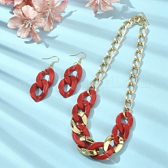 Set di gioielli con catene acriliche&nbsp;SJEW-JS01288-01