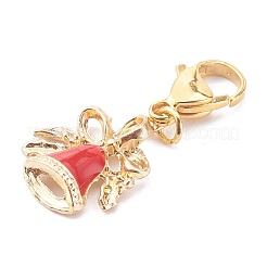Navidad aleación tema colgantes de esmalte&nbsp;X1-HJEW-JM00427-02