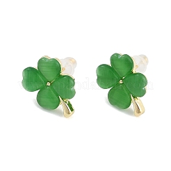 Orecchini occhio di gatto in lega&nbsp;EJEW-M092-02G-02