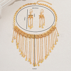 Elegante orientalische Legierung Blume & Blatt Quaste Ohrringe & Halsketten Sets für Frauen&nbsp;EC1214