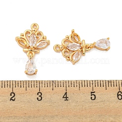 Pendentifs en laiton zircon cubique transparent&nbsp;KK-G492-02G