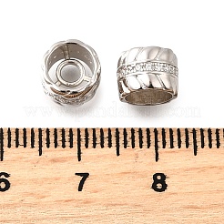 925 micro pavé de perles de zircone cubiques transparentes en argent sterling&nbsp;STER-F061-01B-P