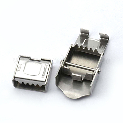Fermoirs de bracelet de montre en acier inoxydable 201 résistant au ternissement&nbsp;STAS-K173-01C