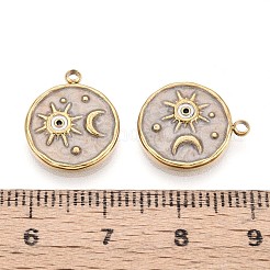 Pendentifs en acier inoxydable 304 et émail&nbsp;STAS-T068-79B